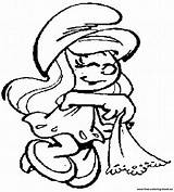 Coloring Smurfs Pages Smurfette Online Popular Coloringhome sketch template