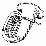 Tuba Instrumentos Musicais Sopro Instrumento Musique Metal Muziek Kleurplaten Música Clipartbest Cliparts Coloriages sketch template