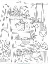 Potted Adults Coloriage Prente Inkleur Colorir Pinturas Adultes Theorganisedhousewife Coloringpage Colouringpage sketch template