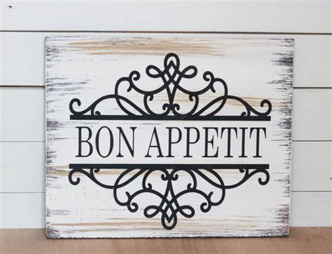 bon appetit bon appetit wood sign kitchen decor kitchen etsy
