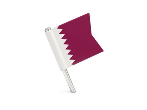 square flag pin illustration of flag of qatar