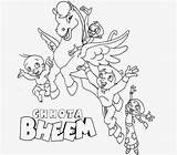 Bheem Chota Pogo Cartoon Coloring Wallpaper Drawing Disney Colour sketch template