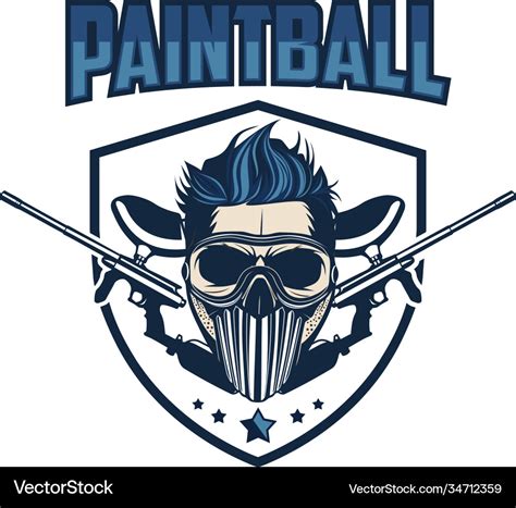 paintball logo royalty  vector image vectorstock