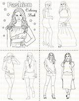 Coloring Fashion Book sketch template