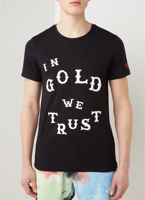 gold  trust  shirt met logoprint zwart de bijenkorf
