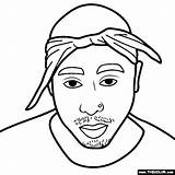 Tupac Shakur 2pac Rapper Rap Cardi Thecolor Xcolorings Vynil Lineart Patrick sketch template