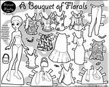 Coloring Paper Pages Printable Doll Dolls Modern Clothes Print Florals Marisole Monday Dress Color Pdf Click Getcolorings Bouquet Friends Chic sketch template