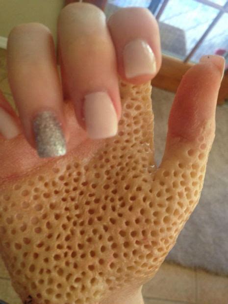 freaking people out who suffer from trypophobia fear of holes during halloween