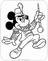 Mickey Mouse Coloring Pages Disneyclips Misc Activities Parade Heading sketch template