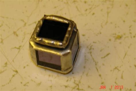 Custom Micro Mini Stained Glass Hindged Box In Purple Mirrored 1 2 X 1