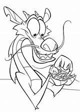 Mushu Coloring Pages Cricket Mulan Disney Animation Color Getcolorings Getdrawings Colouring Discover sketch template