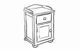 Table Clipart Bedside Cliparts Library Cabinetry Leaf Drop sketch template