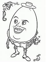 Humpty Dumpty Cartoon Coloring Printable Description sketch template