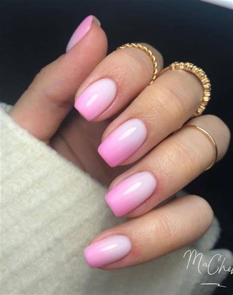 36 Heart Beating Short Pink Nails For Spring Square Nails 2021 The