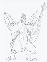 Godzilla Zilla Spacegodzilla sketch template