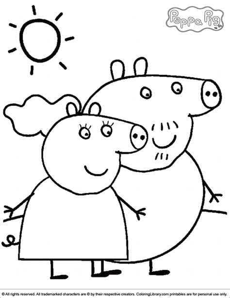 peppa pig   coloring page coloring library