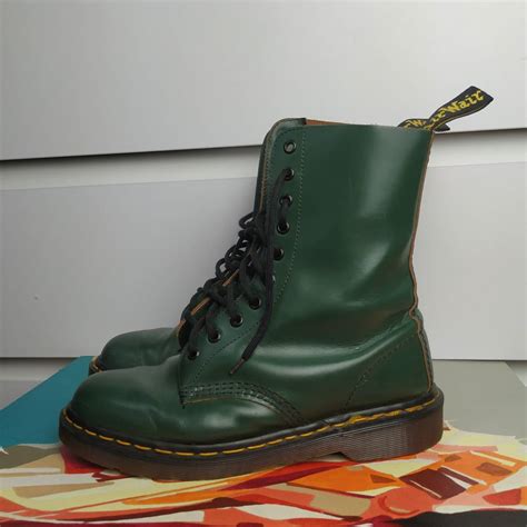 vintage rare dr martens  high leather boots  hole england grailed