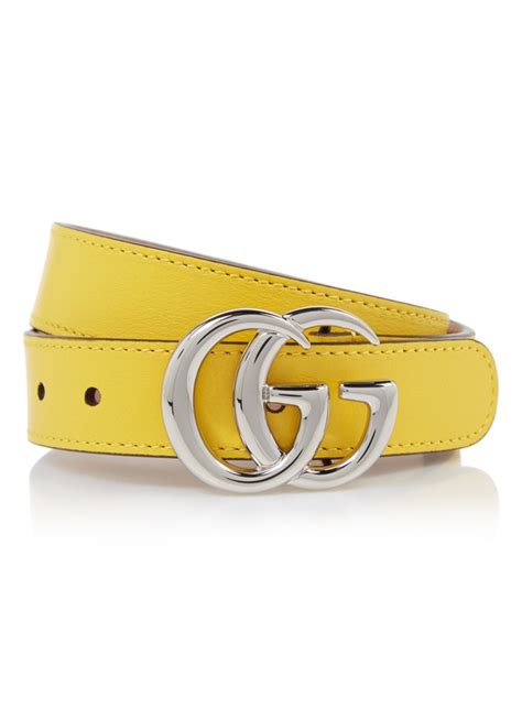 gucci riem van leer met double  gesp de bijenkorf