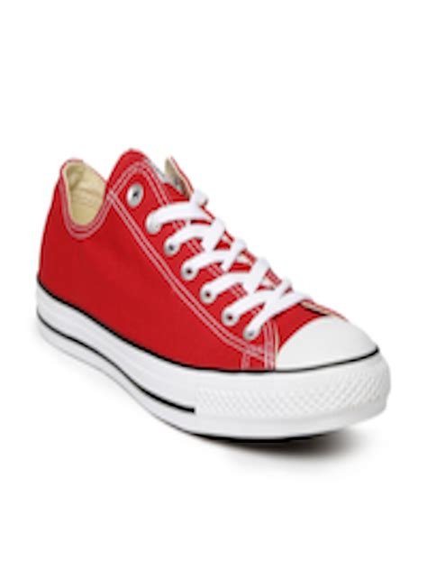 buy converse unisex red sneakers casual shoes for unisex 1338553 myntra