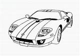 Mustang Coloring Car Pages Cars Race sketch template