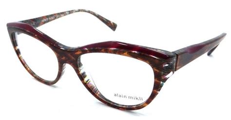 alain mikli rx eyeglasses frames a03041 4115 52x16 violet havana green