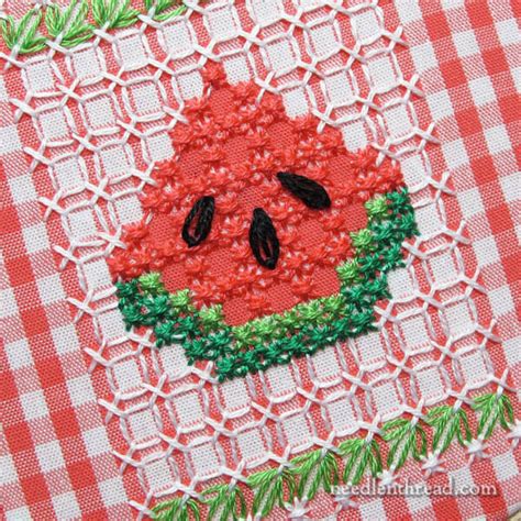 gingham embroidery summery  sweet needlenthreadcom