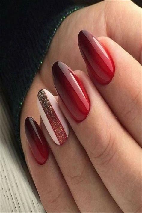 30 Pretty Ombre Nail Art Designs Fashonails Red Nail Designs