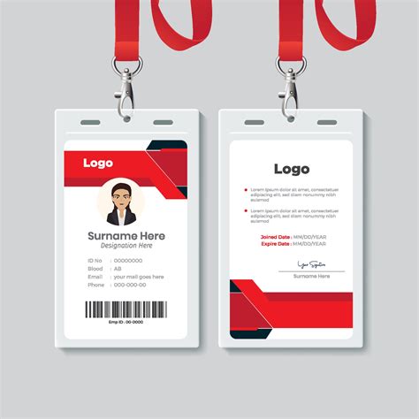 id card template gambaran