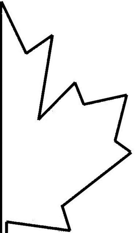 maple leaf cut  template  canada day coloring pages print