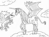 Coloring Pages Pegasus Unicorn Template sketch template