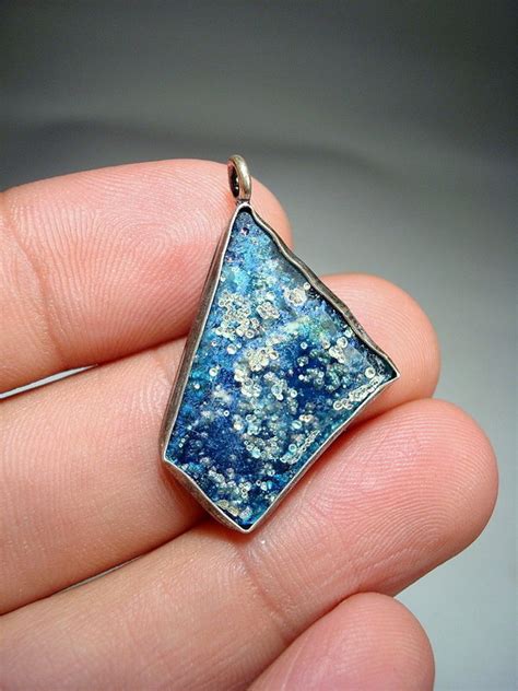Ancient Roman Glass Jewelry Pendant 100 300 Ad For Sale