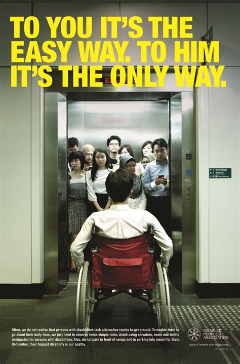 the disabled people s association disability quotes awareness poster