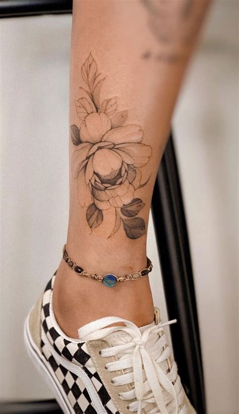 beautiful flower tattoo ideas peony tattoo  leg    wedding readings wedding