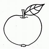 Manzana Colorear Pomme Mela Manzanas Pommes Groente Animaatjes Kleurplaat Autunno Pincha Botón Izquierdo Duro Coloriages Dibujospedia sketch template