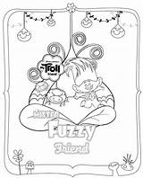 Trolls Coloring Pages Movie Printable Dreamworks Kids Fuzzy Holiday Print Template Color Moana Sheet Movies Book Characters Templates Site Popular sketch template