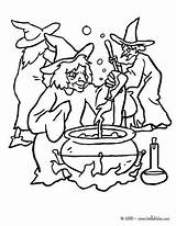 Elixir Witches Coloring Group Pages Template Potion sketch template