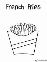 Coloring Fries French Template Pages Abc First Sketch sketch template