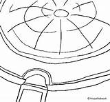 Pantheon Roman Coloring Template Dome sketch template