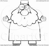 Clueless Coloring Muslim Careless Chubby Shrugging Man Outlined Clipart Cartoon Vector Regarding Notes sketch template
