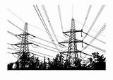 Electricity Clipart Power Library Tower Vector sketch template