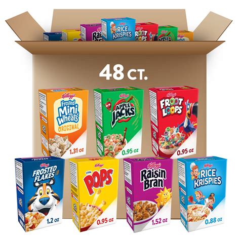 kelloggs breakfast cereal variety pack single serve boxes ct