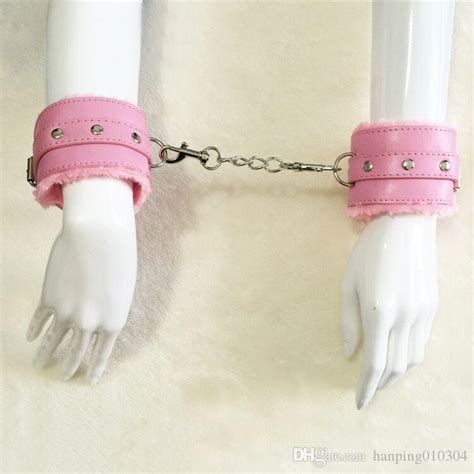 sm new style soft leather handcuffs or anklecuffs chain design wrist and ankle restraints sex
