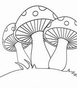 Mushroom Coloring Pages Mushrooms Cute Printable Drawing Fungi Line Hongos Champignon Para Colorear Dibujos Dessin Color Coloriage Drawings Cartoon Adults sketch template