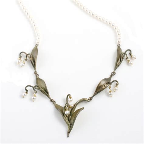 lily of the valley necklace pearls michael michaud jewelry