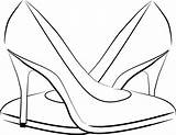 Shoes Drawing Shoe Clipart Line Vector Heels High Converse Sketch Ladies Coloring Womens Draw Sneaker Footwear Heeled Walking Svg Drawings sketch template