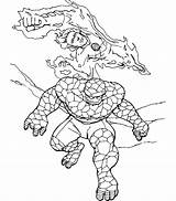 Coloring Pages Getdrawings Thing Fantastic Four sketch template