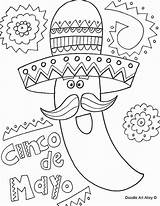 Sheets Worksheets Doodle Celebration Sombrero Coloringpagesfortoddlers Thesprucecrafts Everfreecoloring Holidays Thebalance sketch template