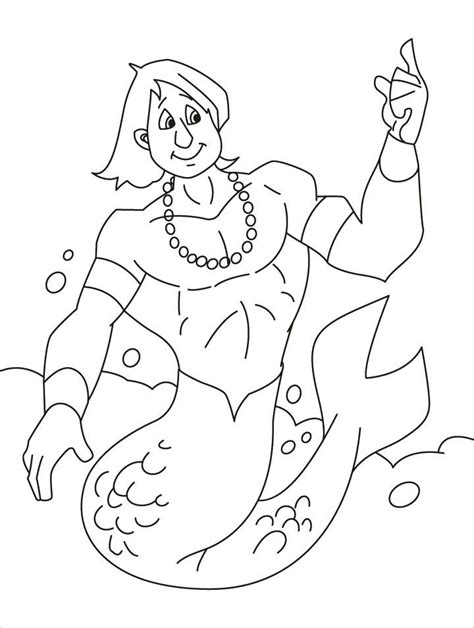 merman coloring pages coloring home