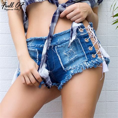 Fashion Sexy Befree Lace Up Jeans Woman Summer Beach Black White Blue