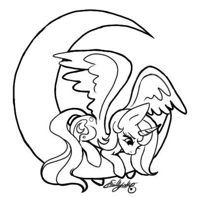 baby princess luna coloring pages   images    pony